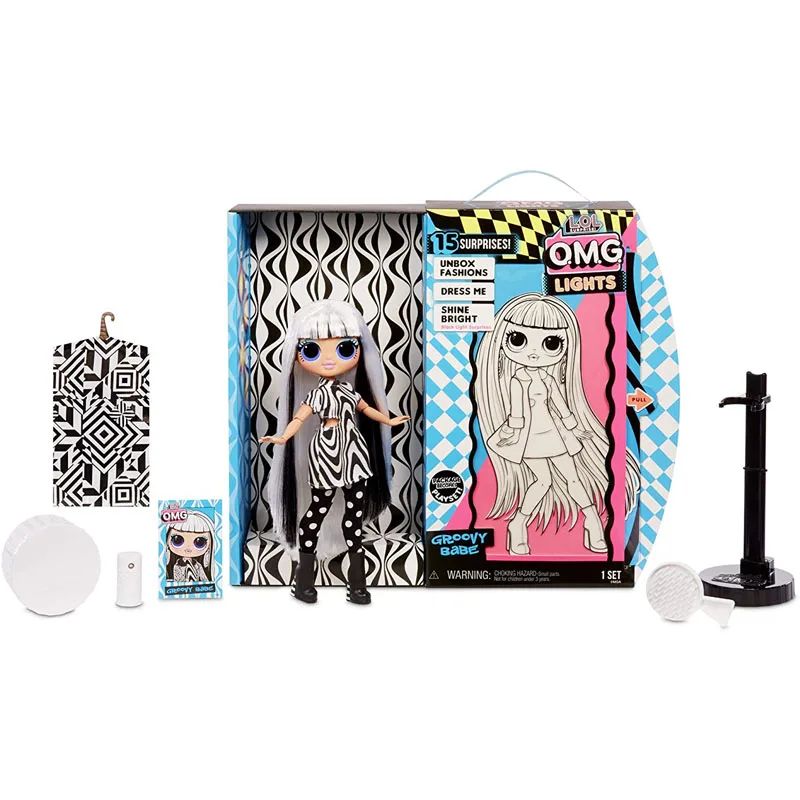 

L.O.L. Surprise O.M.G. Lights Groovy Babe Fashion Doll with 15 Surprises Collect Poupee Lol Dolls Blind Box Kids Toys Girls Gift