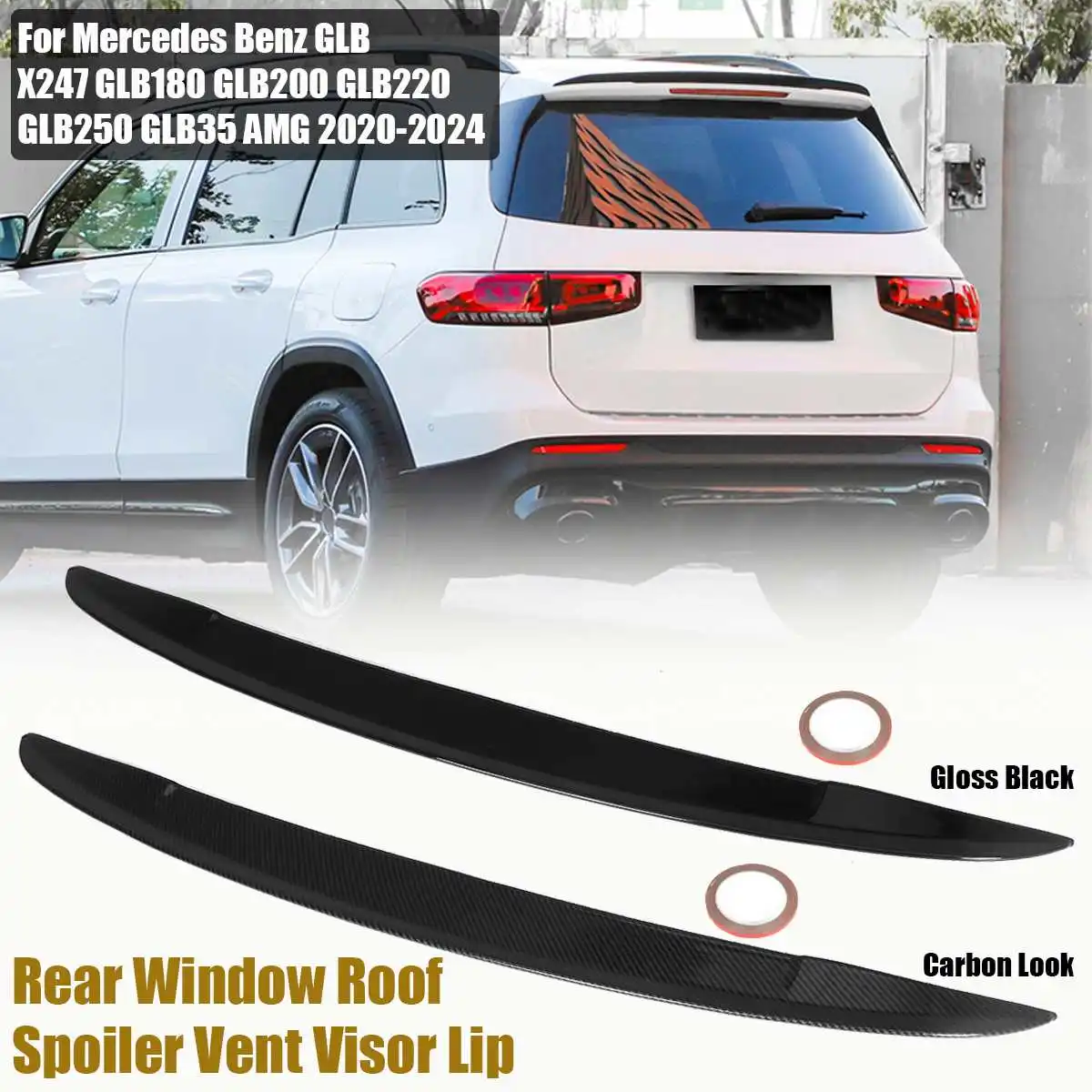 

Rear Window Roof Spoiler Sun Rain Shade Vent Visor Lip For Mercedes Benz GLB X247 GLB180 GLB200 GLB220 GLB250 GLB35 AMG 2020-202