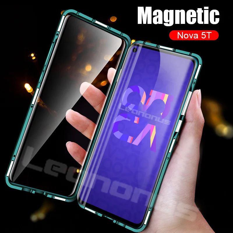 Чехол бампер для Huawei Honor Nova 5T 7 Pro 7SE P40 Lite металлический магнитный чехол телефона 20