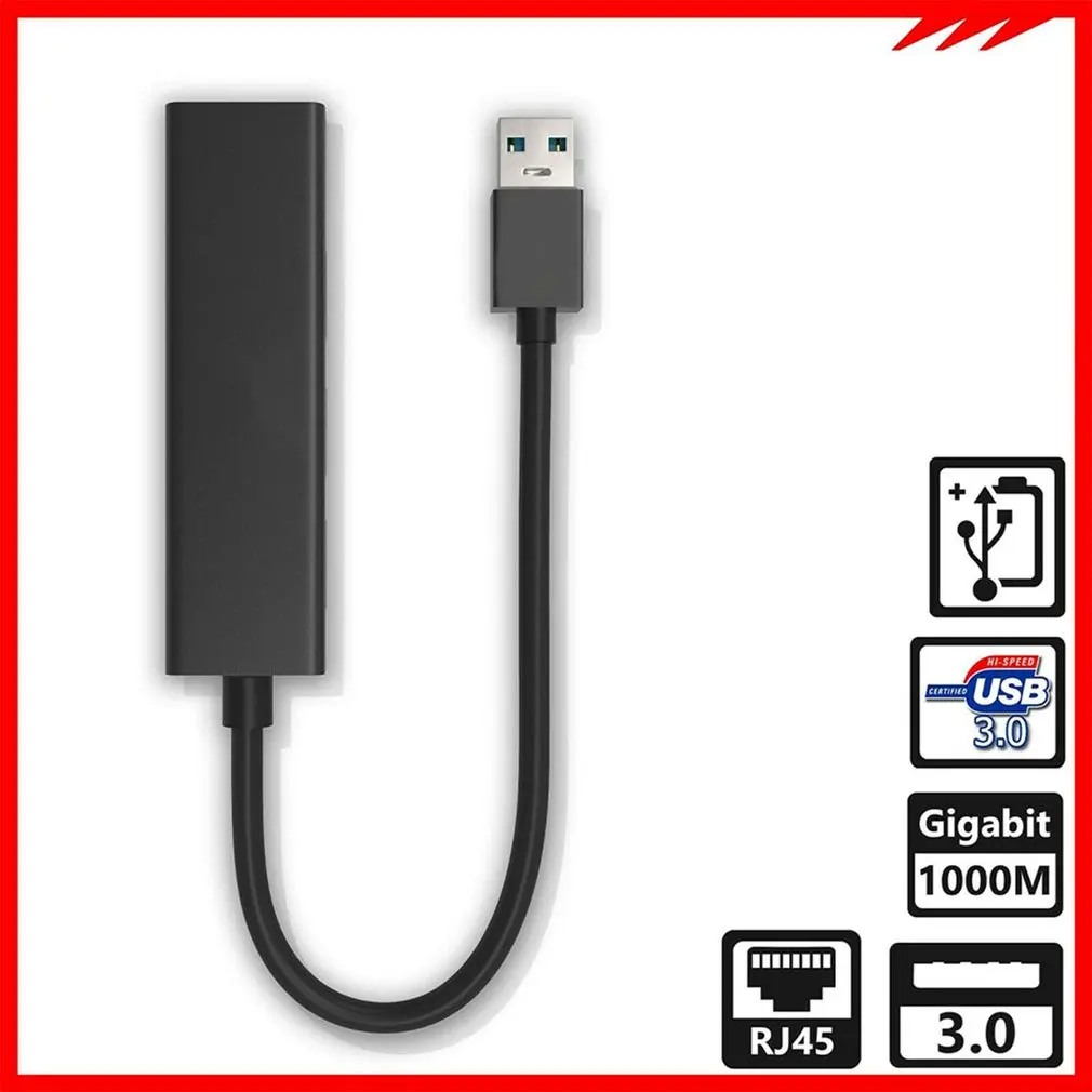 

Type-c 3.0HUB + Gigabit Hub 3 Ports USB 3.0 Gigabit Ethernet LAN Rj45 Network Adapter Hub to 1000mbps