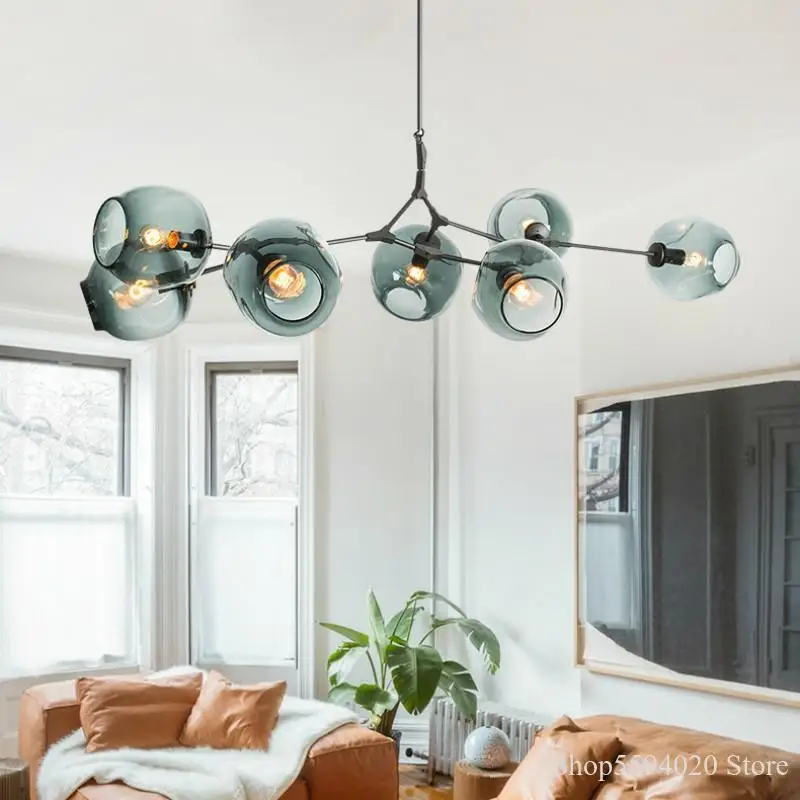 Дизайнерские подвесные лампы для гостиной светильник стеклянный подвесной