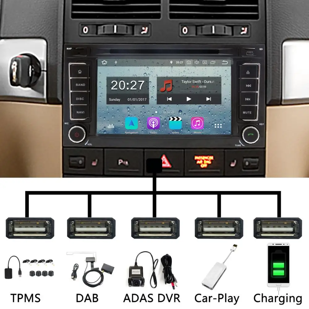 5 USB порт Android 9,0 Восьмиядерный автомобильный dvd-плеер для Volkswagen VW Touareg 2004-2011 T5 Multivan/Транс порт er 2004-2009 Автомагнитола