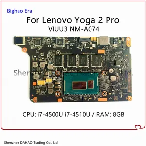 5b20g38213 90004988 for lenovo yoga 2 pro laptop motherboard viuu3 nm a074 mb with i7 4500u4510u cpu 8gb ram 100 fully tested free global shipping