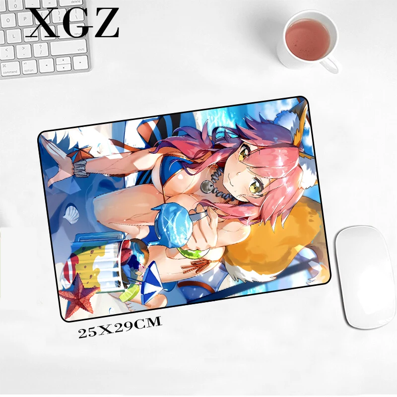 Большой светодиодный коврик для мыши XGZ с мороженым RGB USB проводной игровой