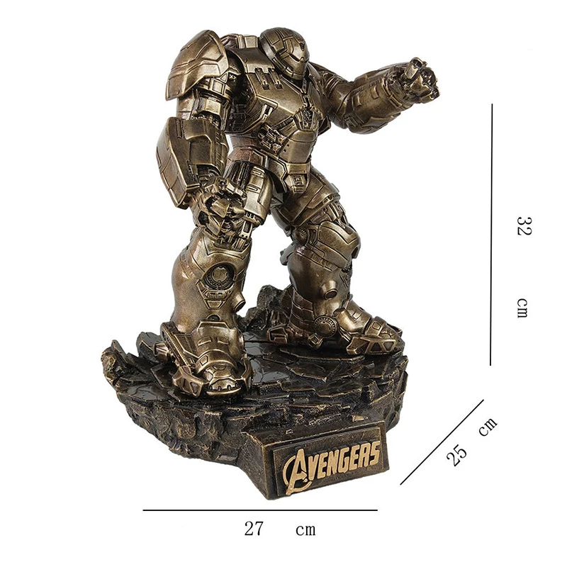 gold Hulkbuster EMS 32 см Мстители халкбастер Железного человека MK50 ПВХ Модель Фигурки игрушки я Железный человек Халк MK7 модель игрушки для подарка - Цвет: gold Hulkbuster