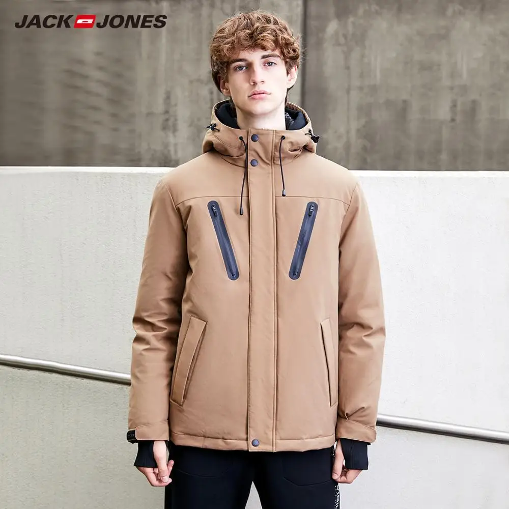 JackJones Мужская спортивная куртка с капюшоном и воротником стойкой модное