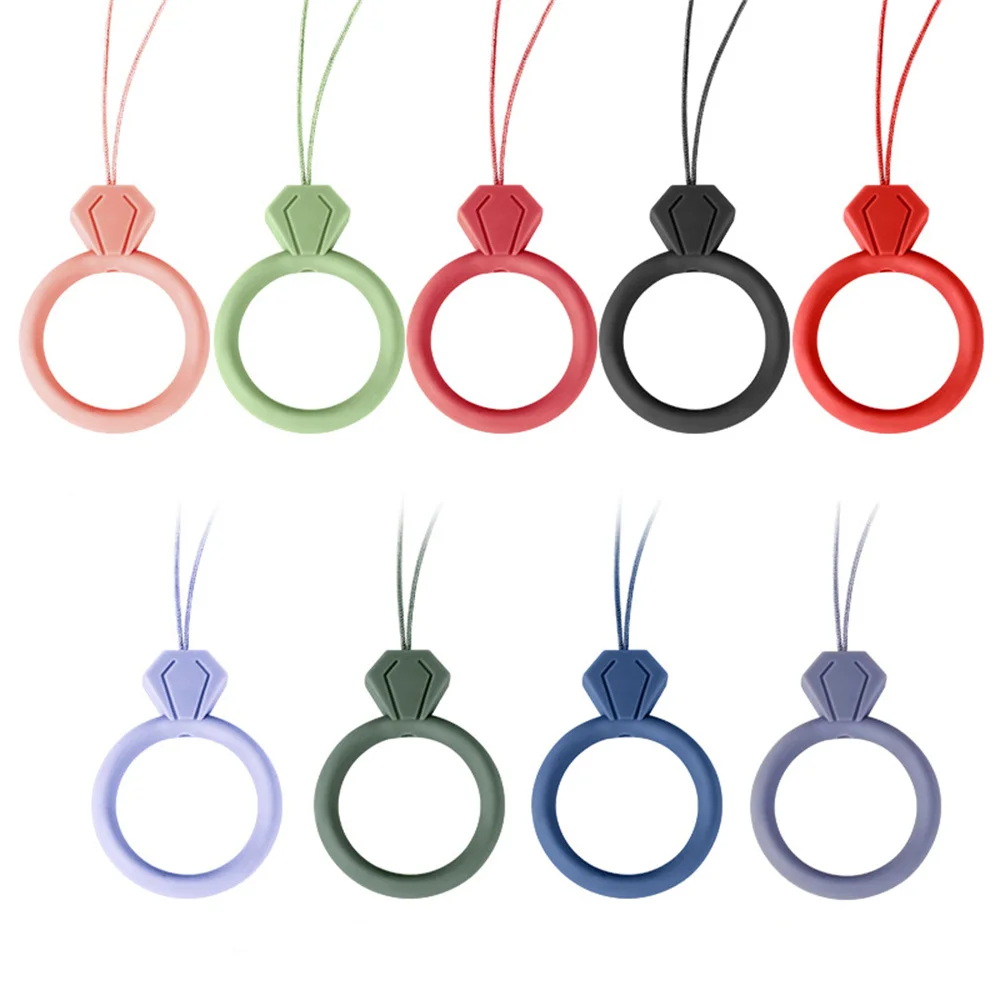 soft silicone mobile phone straps keycord lanyards finger rings cartoon phone cord chian accessories anti lost rope usb pendant free global shipping