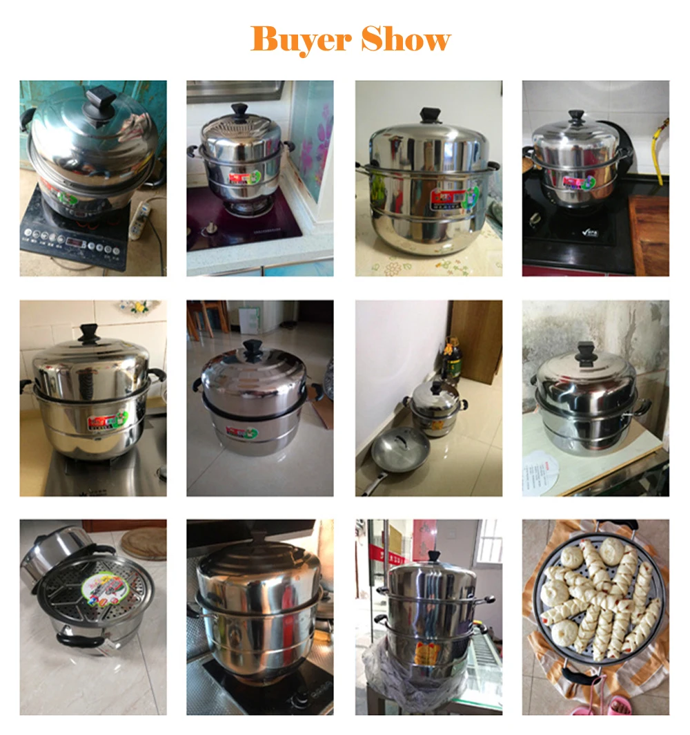 Двухслойная Паровая кастрюля из нержавеющей стали универсальный паровой горшок