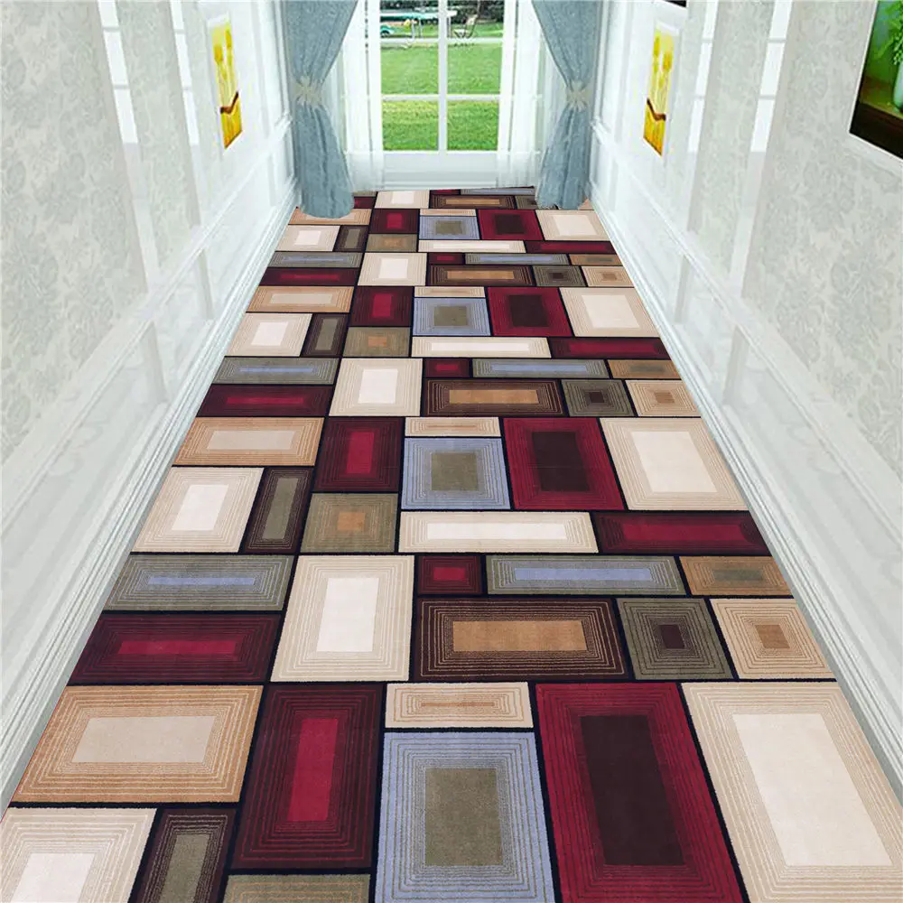 

Modern 3D Carpets Living Room Long Hallway Corridor Rug Wood Grain Print Kitchen Mat Flannel Anti-slip Bedroom Area Rug Doormat