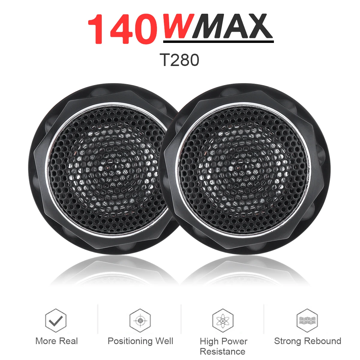 2 шт. 25 мм 150W YH T280 черная Модная высокая эффективность металл + пластик мини