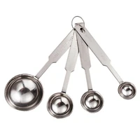 4pcsset stainless steel measuring spoons useful tea coffee measure cooking scoops kitchen tools