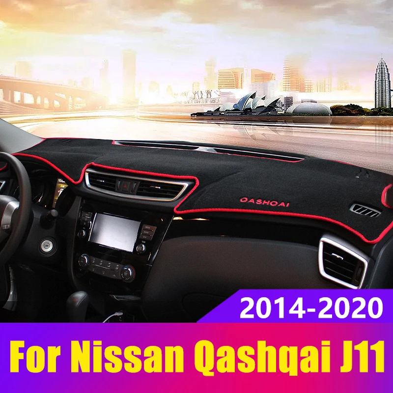 

Car Dashboard Avoid Light Sun Shade Pad Cover Mat Carpets Anti-UV For Nissan Qashqai J11 2014-2017 2018 2019 2020 Accessories