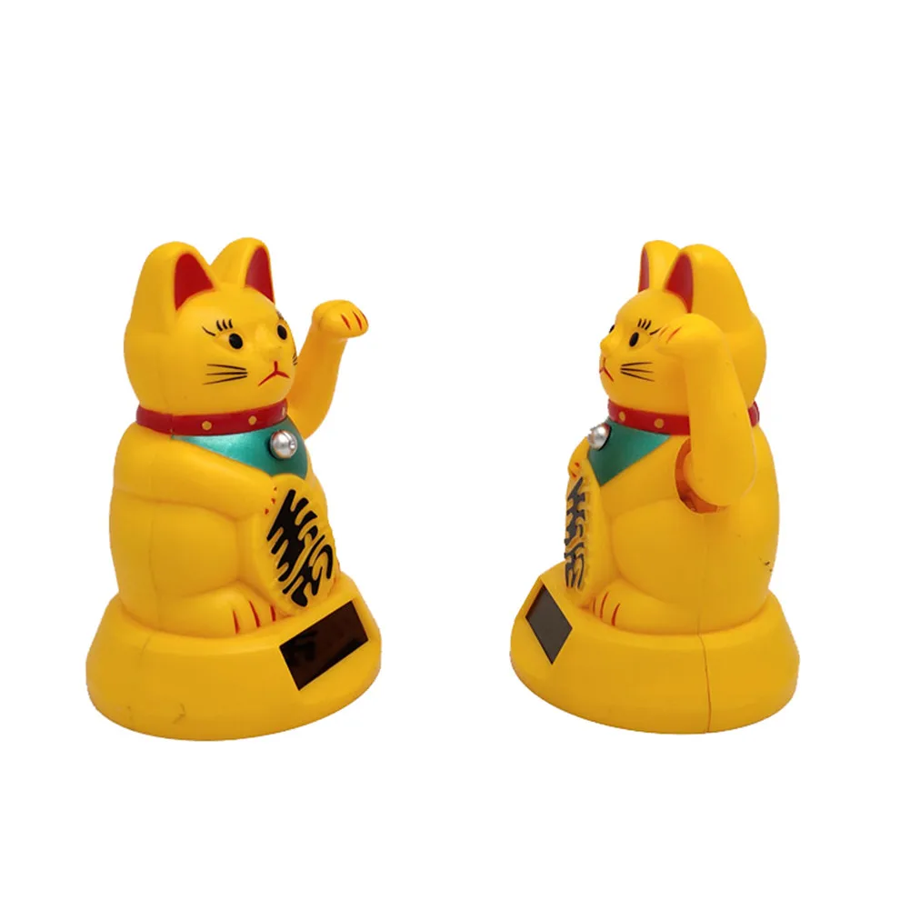 

Car Solar Power Lucky Cat Cute Welcoming Fortune Symbol Figurine Paw-waving Fortune Cats For Car Dashboards Bedrooms Homes Desks