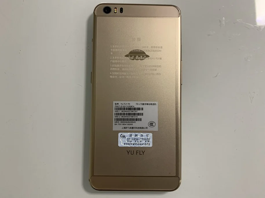 YU FLY F9 4G смартфон 4 Гб 64 Гб 6,0 дюйма 2K экран Snapdragon 653 Восьмиядерный двойной задний 16 Мп+ 16 МП отпечаток пальца 4180 мАч Android 7,1