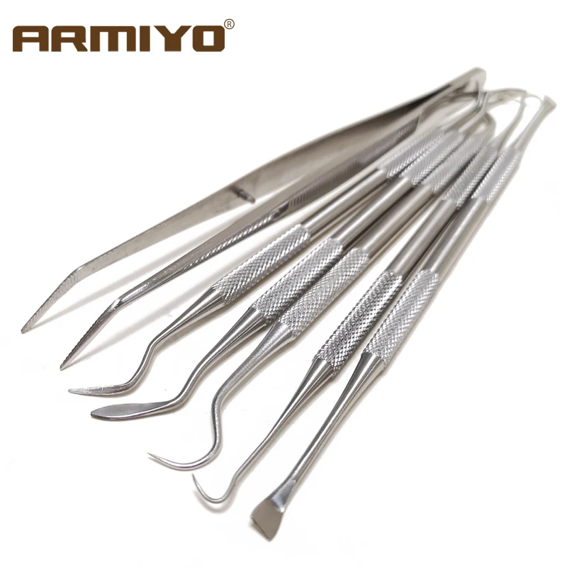 Armiyo Stainless Steel Double Ended Pick Set Gun Cleaning Kit Solid Tool 170mm 6.7Inch Length Tactical Hunting Accessories |