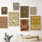 Ботанический богемный антикварный французский галерея настенная живопись холст скандинавские постеры и принты настенные картины для декора гостиной