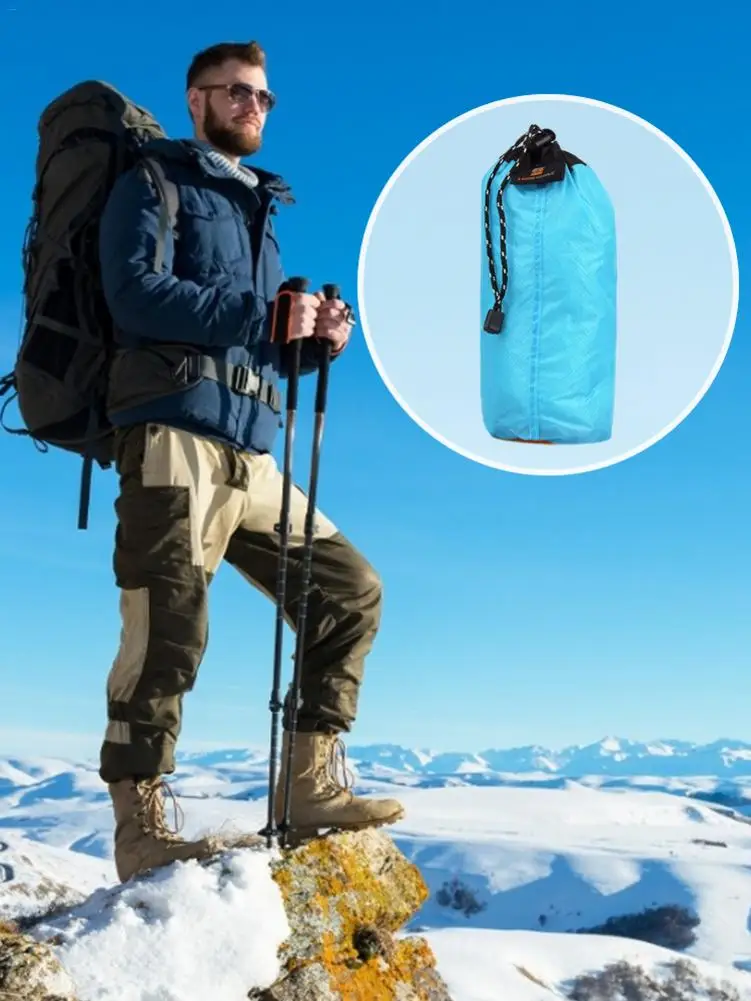 Travel Gear Dry Drawstring Bag Ultra Light Waterproof 20D Nylon Silicon-coated Stuff Sack Tent Peg Pouch For Hiking Storage Bag