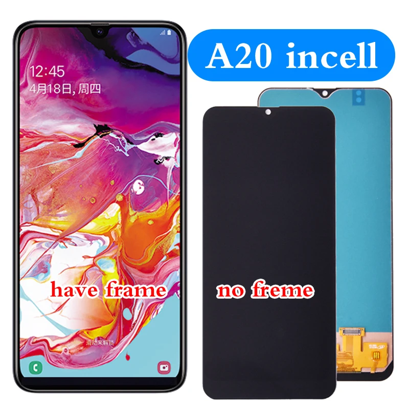 ЖК дисплей с дигитайзером для Samsung galaxy A20 A205 A205F A205FN сенсорный экран в сборе incell