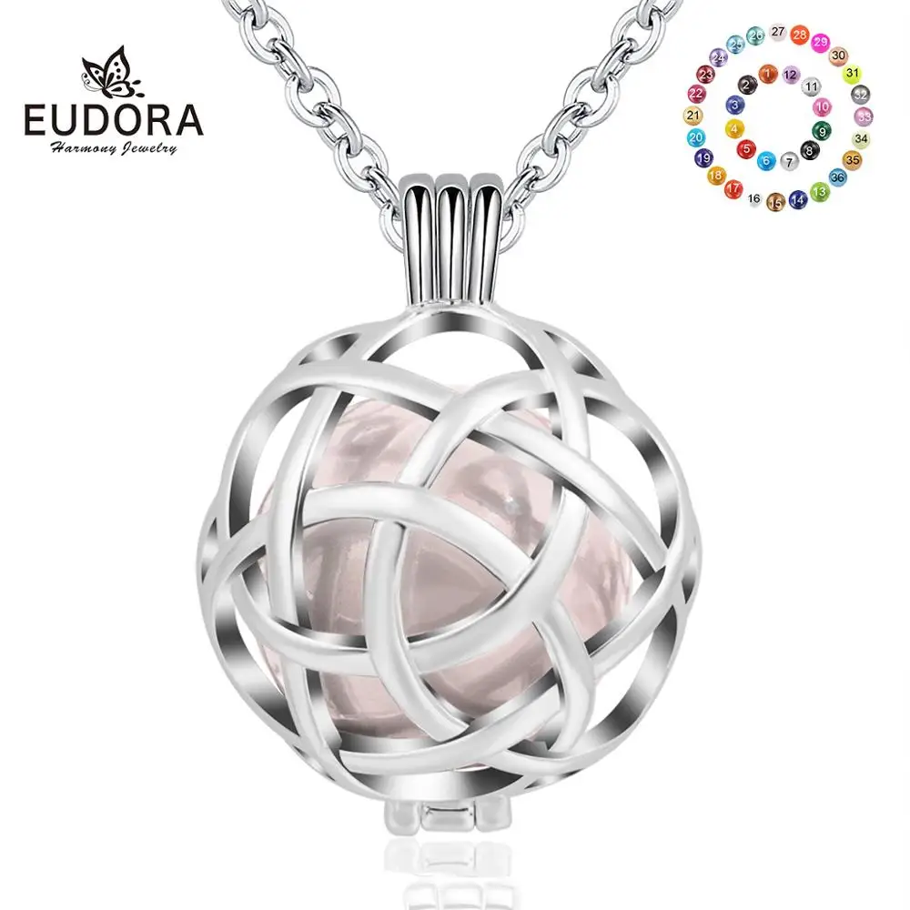 Eudora18 mm Celtics Knot мексиканский кулон бола Ожерелье Bola музыкальная клетка для