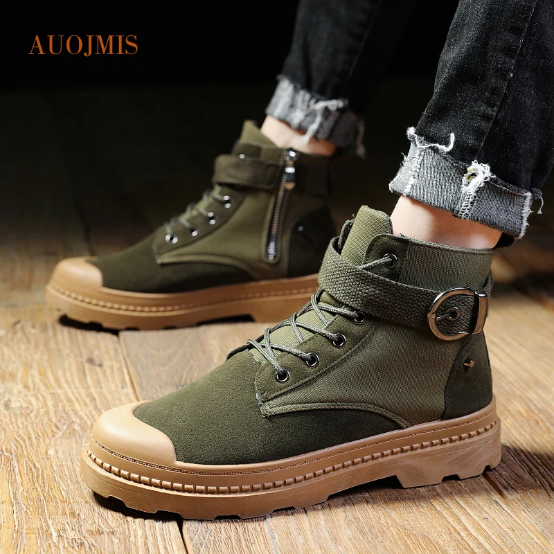 Мужские ботинки AUOJMIS Martin снег помощь инструменты пустынные британский стиль