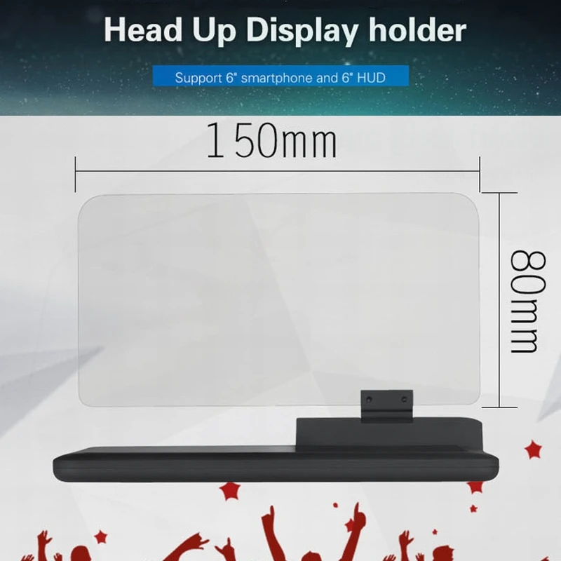 Универсальный H6 автомобильный HUD Дисплей проектор телефон навигация смартфон