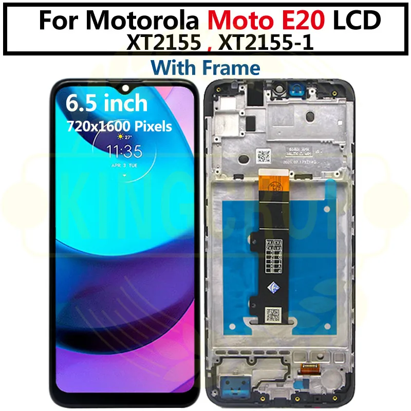 Оригинальный сенсорный экран для Motorola Moto E20 LCD XT2155 ЖК-дисплей цифровой