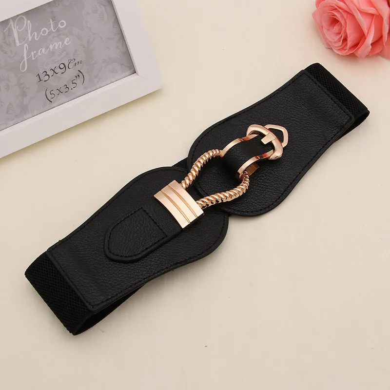 

Wide Women Waist Belt Stretchy Cinch Belt Leather Elastic Belt for Ladies Dress