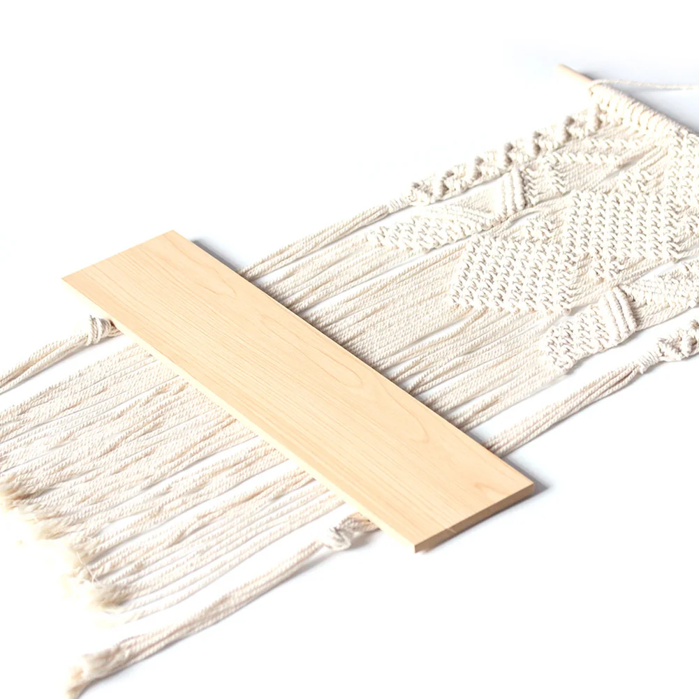

Macrame Woven Wall Hanging Shelf Bohemian Room Geometric Tapestry Art Beautiful Apartment Dorm Room Decoration Planter Basket