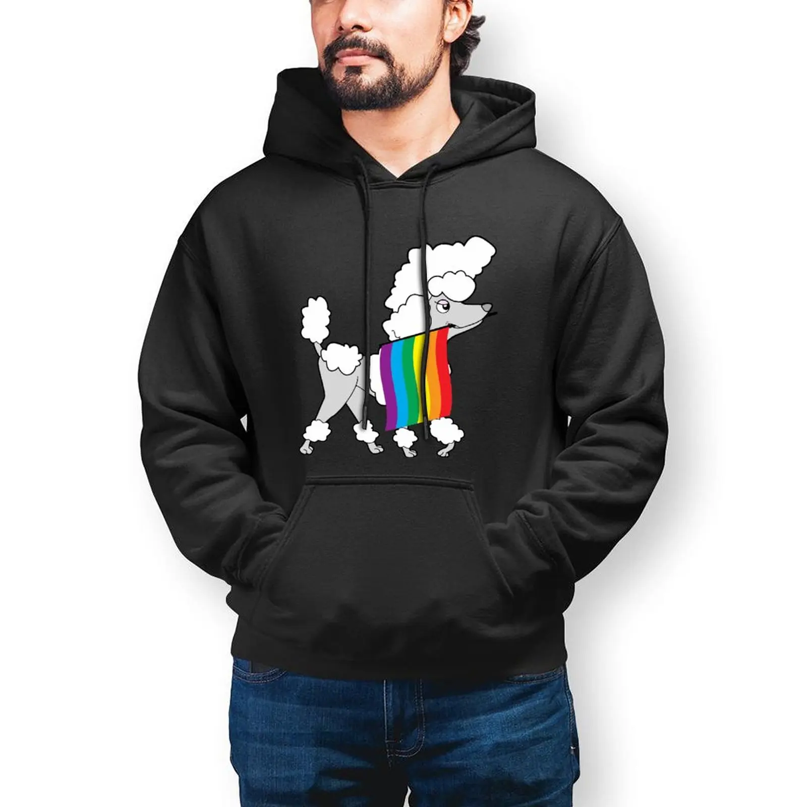 

Poodle Hoodie Streetwear Winter Hoodies Fashion Long Sleeve Cotton Pullover Hoodie Mens Over Size