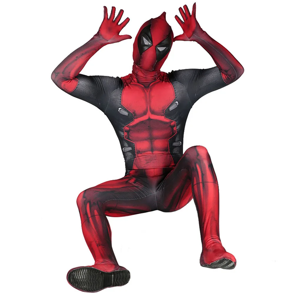 Adult/Kids deadpools Halloween costume with mask cosplay Suits Super hero Full Bodysuits costumes for party dress up fantasy |