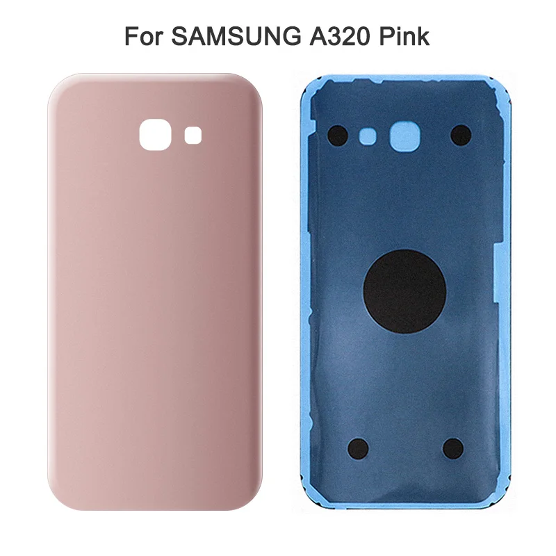 A320 Pink Задняя Батарея сзади Стекло крышка A320 A520 A720 для samsung Galaxy A5 A3 A7 SM-A520F SM-A320F SM-A720F сзади Стекло чехол - Цвет: A320 Pink