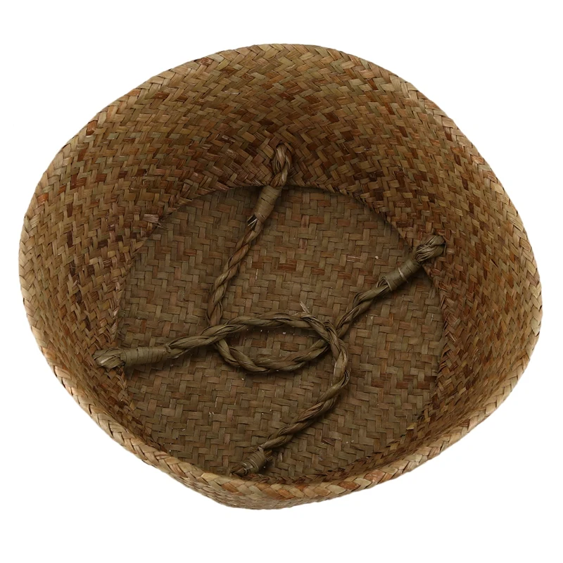 Seagrass плетеная корзина из ротанга Складная висячая Цветочная горшка плантатор