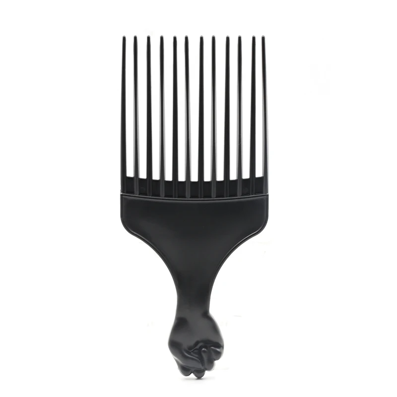 

Professional Plastic Afro Comb Black Fist Pick Hair Comb Hairdressing Hair Styling Tools Barber Accessories Afro Fist Comb