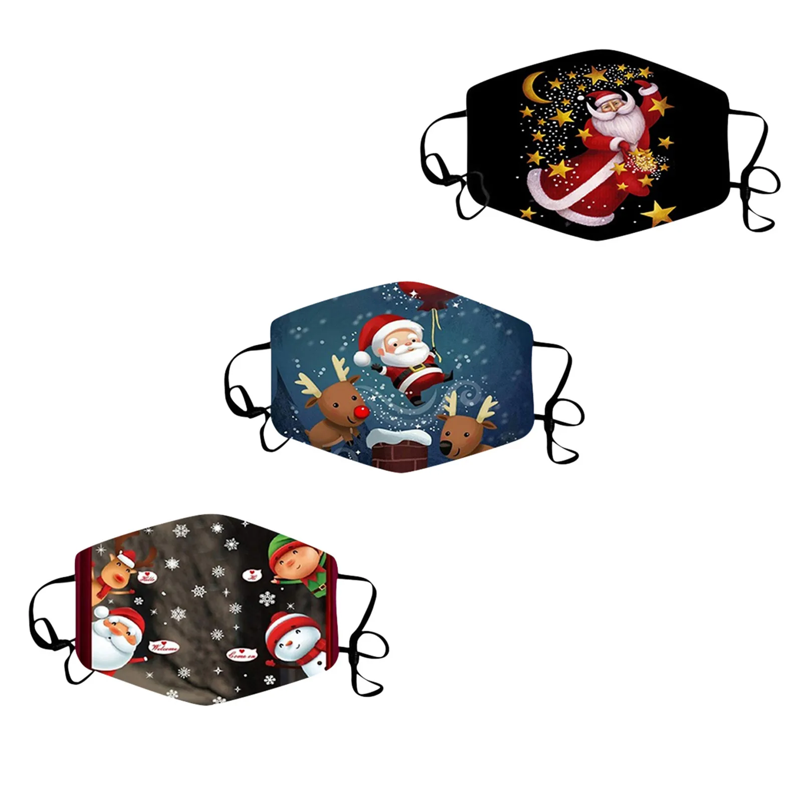 

Kids Cartoon Mouth Mask Print Dustproof Breathable Pm2.5 Cotton Mouth Face Nose Mask Cover Christmas Anti-dust Shade Masks d4