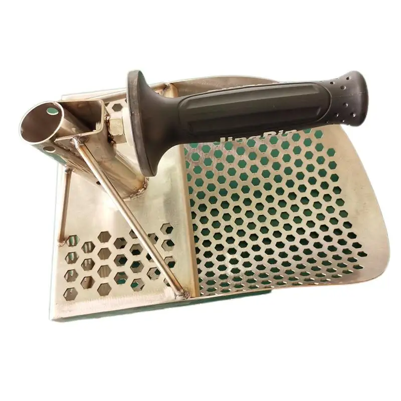 Песочный ковш для металлоискателя гексадрон из нержавеющей стали с отверстиями 7