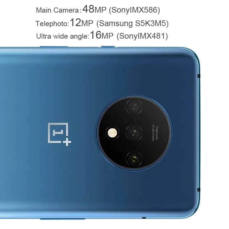 Мобильный телефон с глобальной ПЗУ OnePlus 7 T 7 T 8GB 128 GB, Восьмиядерный процессор Snapdragon 855 Plus, экран 6,55 дюйма, 48мп, тройная камера, телефон nfc