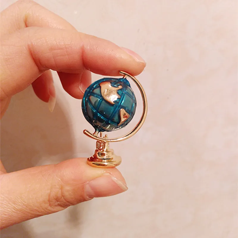 

Fashion Globe Brooch Silk Scarf Buckle Pin Jacket Earth Brooches Accessories Children's Holiday Gift