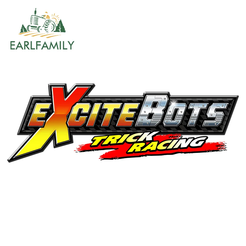 

EARLFAMILY 13cm x 4.4cm for Excitebots Trick Racing Vinyl Car Stickers Air Conditioner Motorcycle Occlusion Scratch Decoration