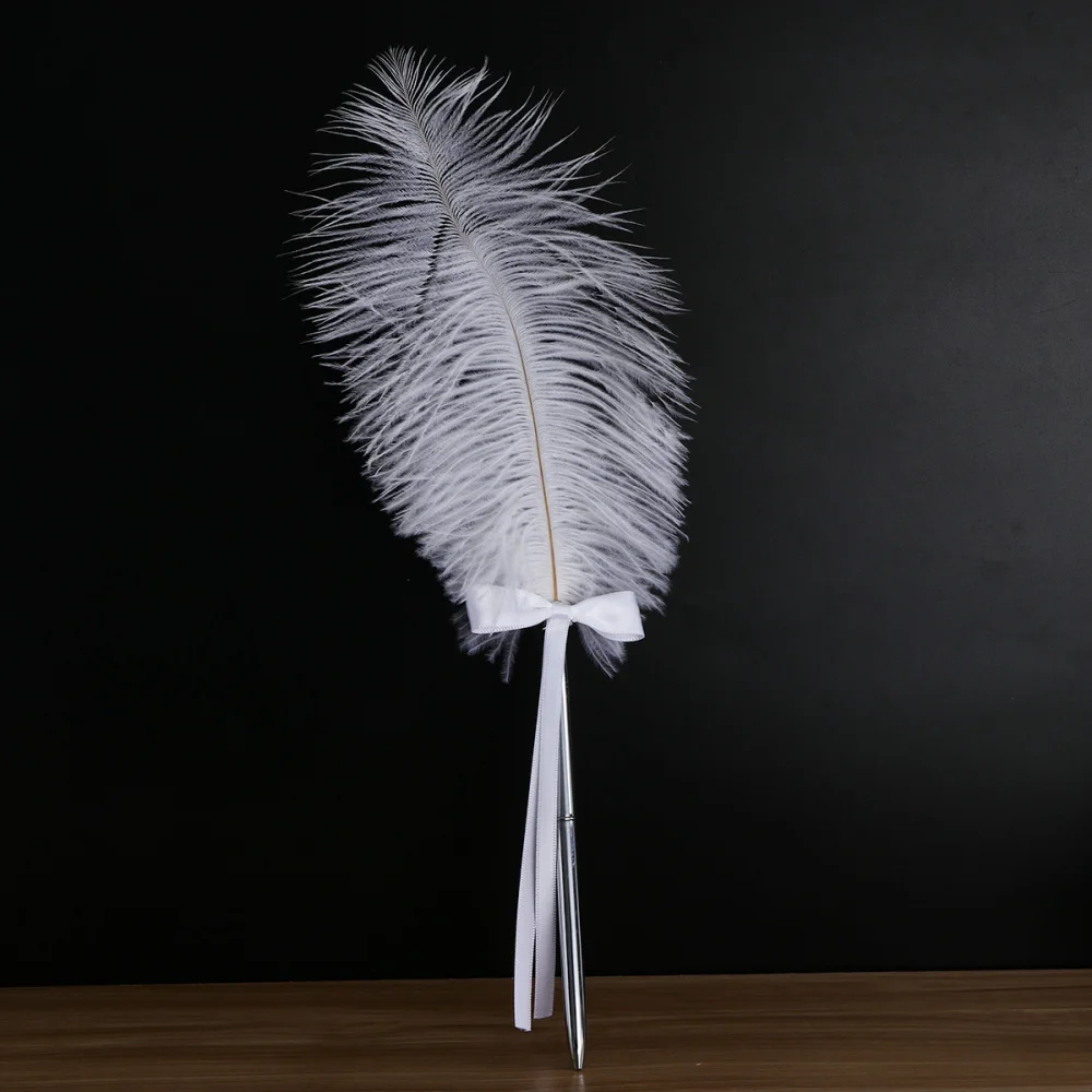 Женские туфли с отделкой белыми перьями ручка металлическим любовь держатель