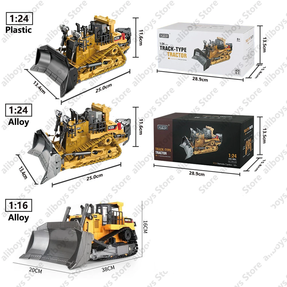 HUINA 1:16 1569 грузовик с дистанционным управлением 8CH RC бульдозер машина на