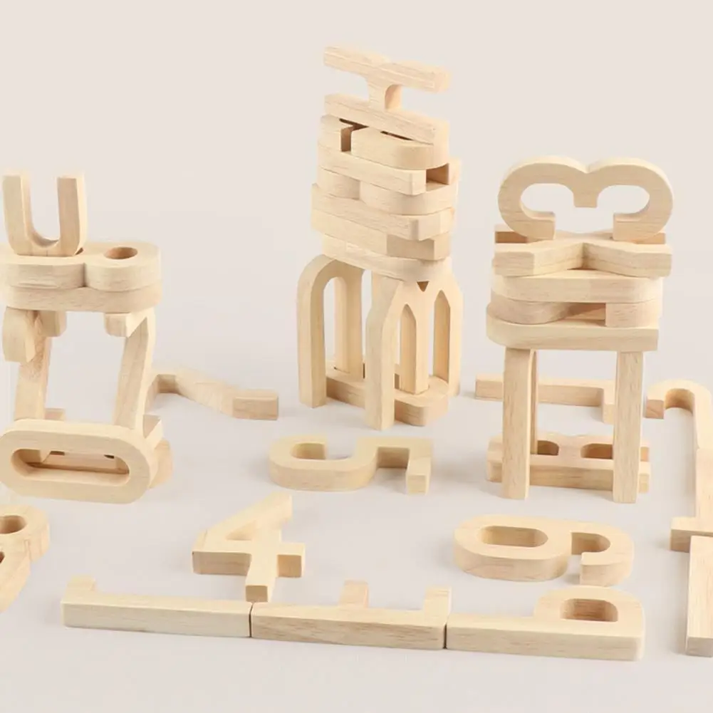 Детская деревянная магнитная наклейка в виде букв и цифр на холодильник