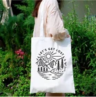 Позволяет потеряться сумка лес тропический лес для повторного использования хозяйственная сумка тропические растения холщовых сумок изготовленным на заказ логосом чистые продукты
