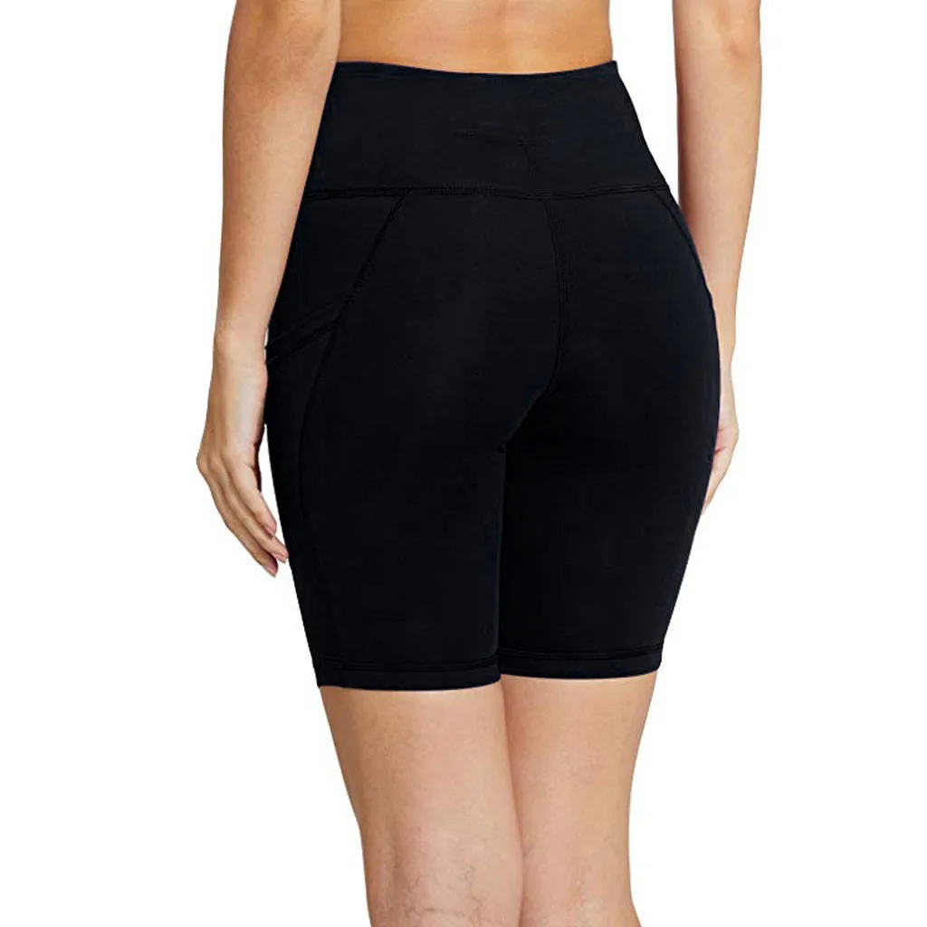 Пикантные спортивные Леггинсы с высокой талией женские Однотонные эластичные