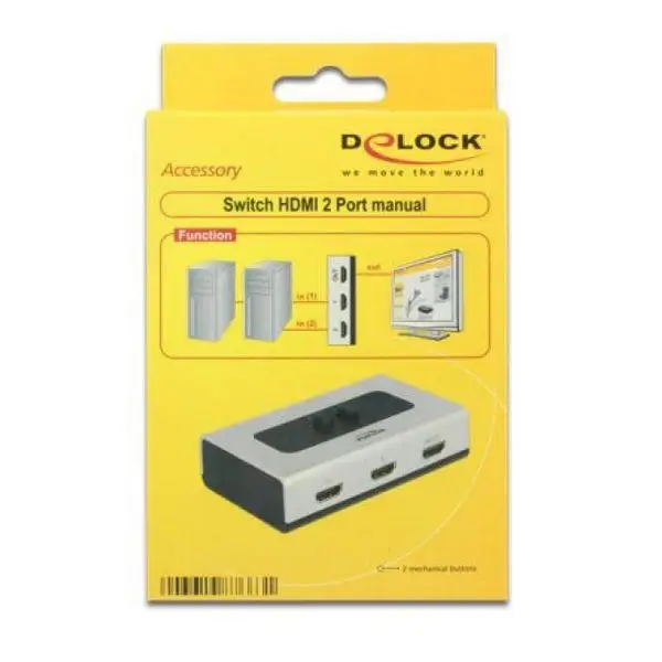 Переключатель DELOCK 87663 2 x HDMI | Компьютеры и офис