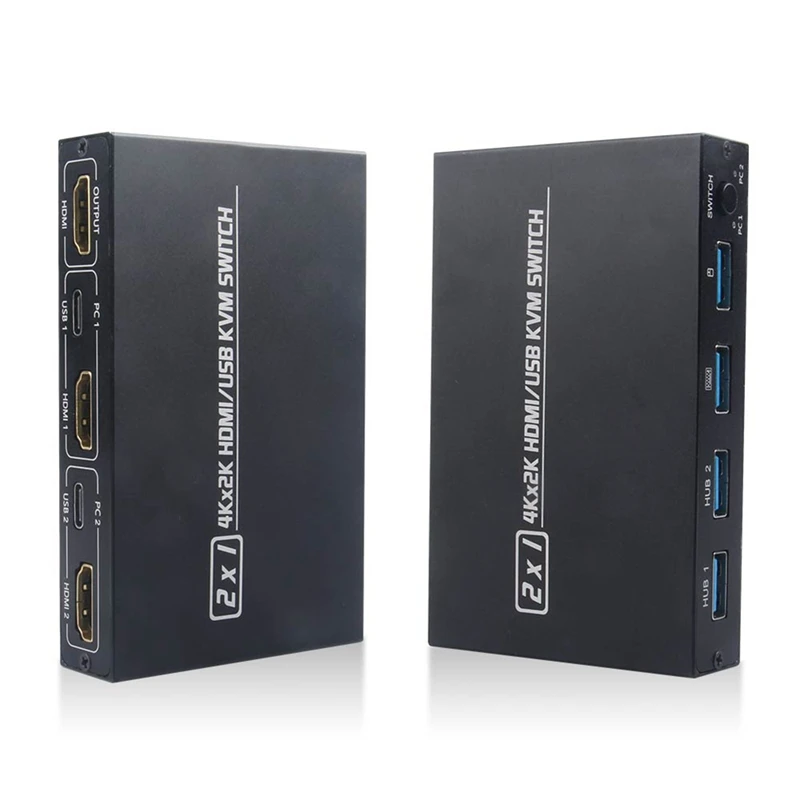 2-портовый USB KVM 4K переключатель разветвитель клавиатура и мышь адаптивные EDID / HDCP