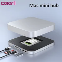 colorii mc25 silver 2020 silver m1 mac mini hub ssd hard drive enclosure docking station with card reader