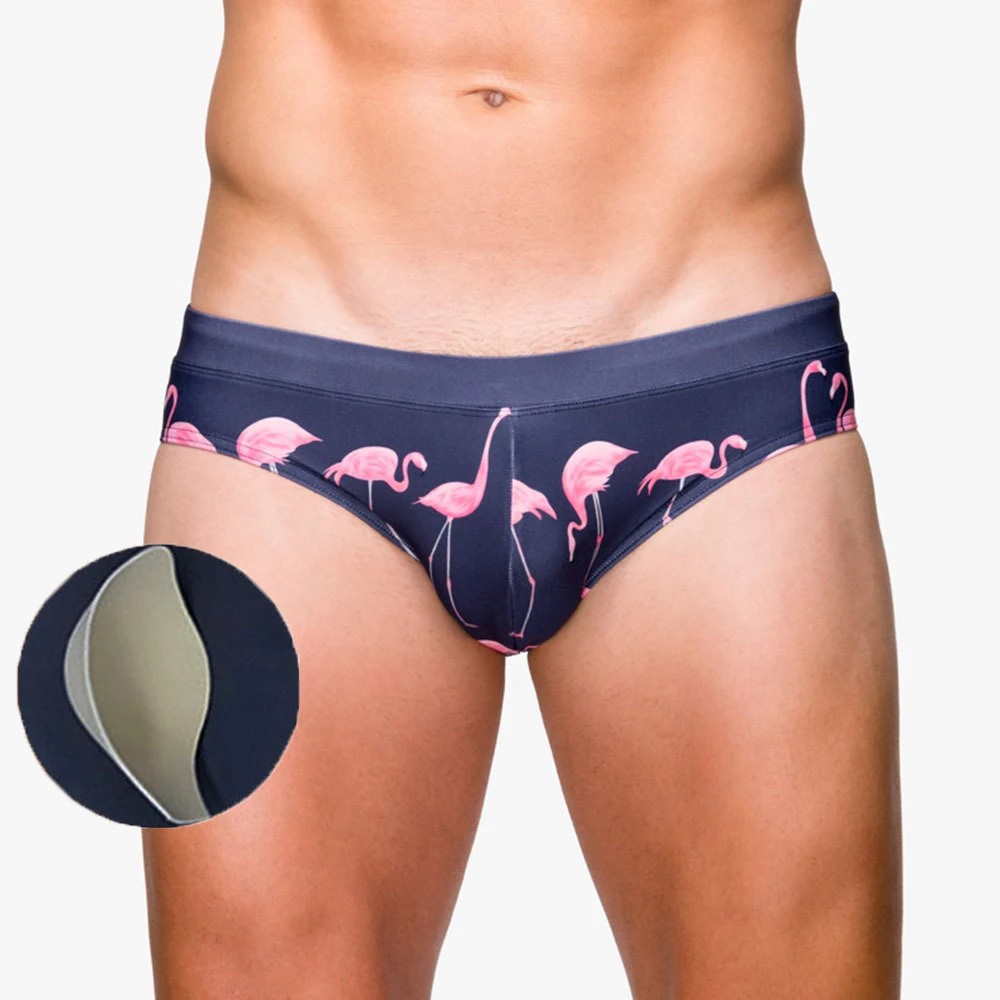 Купальник с принтом Фламинго 2020 мужские купальники пуш ап подкладкой