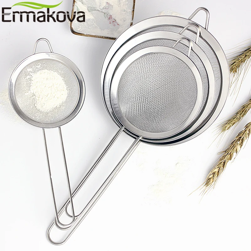 ERMAKOVA тонкая сетка из нержавеющей стали сетчатый фильтр слив дренаж овощи с ушным