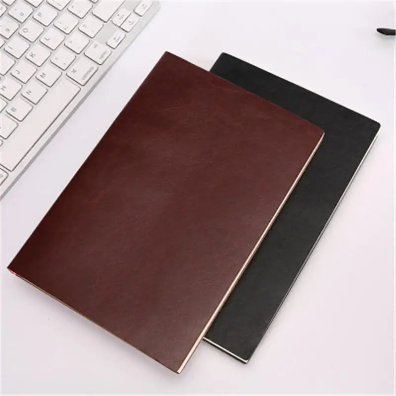

Soft Business Leather Diary Notebook Journals Agenda Planner Thick Paper Notebook School Office Meeting Record Notepad Notebook