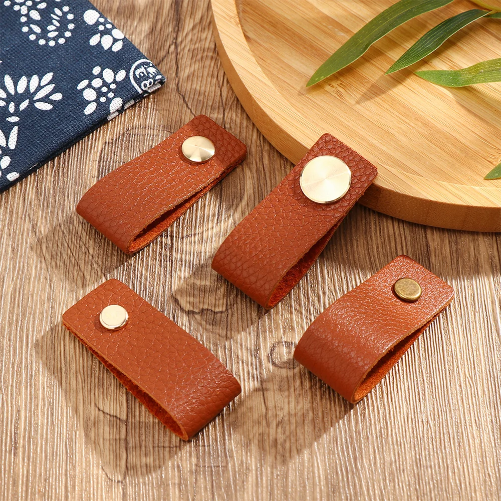 Ручки для ящиков и дверей в скандинавском стиле итальянские кожаные ручки из